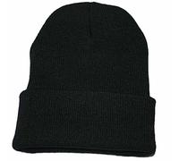 Winter Hats for Women Men Comfortable Breathable Slouchy Beanies Soft Warm Knitted Hats Unisex Skull Beanie Caps Soft Stretchy Unisex Knitted Beanie Hat Cuffed Ribbed Head Warmer Black