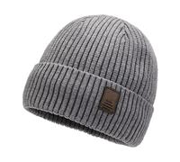 Winter Hats for Women Small Head, Woolly Hat Cable Knit Cuffed Skull Caps Satin Lined Beanie Winter Bobble Hats Soft Stretch Slouchy Beanies for Outdoor Sports Ski Grey