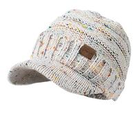 Winter Hats for Women - Thick Warm Stylish Knit Beanie Hat, Soft Stretch Cute Womens Winter Hats with Visor