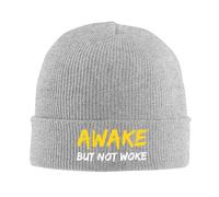 Winter Hats Funny Awake But Not Woke Soft Skull Cap Baggy Beanie for Men for Daily Wear Travel Teens