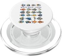 Winter Haven Florida Colorful Fish Design PopSockets PopGrip for MagSafe
