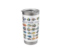 Winter Haven Florida Colorful Fish Design Stainless Steel Insulated Tumbler