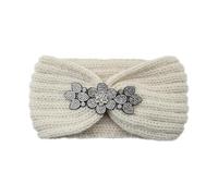 Winter Headband Autumn Winter Rhinestone Crystal Knitting Wide Headband Ear Warmers Outdoor Warm Head Cover Headwrap Hairbands(Color-05)
