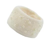 Winter Headbands for Women's Hair Braided Hairbands Turbans Autumn Winter Plush Pearl Hair band Girls Hair Accessories Head Band(White)