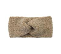 Winter Headbands Women Solid Color Knit Headband Plush Soft Elastic Cross Hair Band Wool Wide Edge Bands For Washing Face Makeup for Outdoor Sports(Khaki)