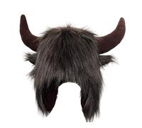 Winter Headwear With Cool Horns Suitable For Stage Shows Halloween Cosplay Stylish Furry Hat With Horns Headwear Horns Hat