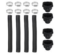 Winter Heater Duct Hose Air Vent Outlet Replacement for 42mm Ducts | Black Aluminium Foil and Plastic, Dust Protection at Vent, Includes Clamps for Rv Cabin Heating