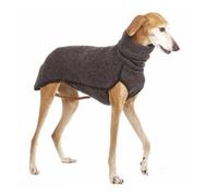 Winter High-Collar Dog Jumper - Warm Knit Sweater for Medium & Large Breeds - Cozy Pet Coat for Great Danes, Greyhounds & Pitbulls - Thick Thermal Dog Jacket for Cold Weather(Deep grey,S)