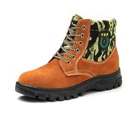 Winter High Top Work Shoes for Men Do Not Smash Do Not Pierce Work Shoes Snow Boots, yellow, 10 UK