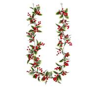Winter Holiday Garland - 175 cm Thick Decorative Piece, PP - Processed Lifelike Leaves, Easy to Drape and Style | Christmas Decoration for Table Centre and Party Setup, Christmas