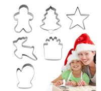 Winter Holiday Set, Christmas Cookie Cutter Set, Stainless Steel Cookie Cutter Set, Christmas Cookie Moulds Stainless Steel for Fondant Chocolate, a