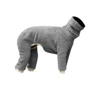 Winter Hoodie, Anti-Hair Loss, Outdoor Dog, Warm Turtleneck Sweater, Four Legged Dog Jacket Made of Double Velvet Raincoat Dog According (Grey, XXL)
