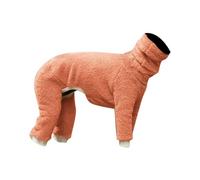 Winter Hoodie, Anti-Hair Loss, Outdoor Dog, Warm Turtleneck Sweater, Four Legged Dog Jacket Made of Double Velvet Raincoat Dog According (Orange, L)