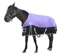 Winter Horse Turnout Blanket, 1200D Waterproof Poly Rain Sheet with Neck Cover and Belly Wrap, Heavy Duty Outdoor Protection