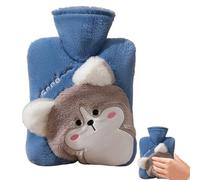 Winter Hot Water Bottle - Plush Thermo Bag with Soft Velvet Cover, 1000ml Heat Retention Bed Warmer for Feet Waist Hands, Cartoon Design Portable Heating Comfort Relief | for Sleep Cold Weather