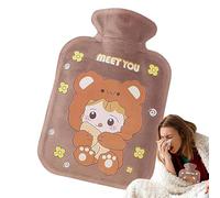 Winter Hot Water Bottle - Winter Warm Water Bag Plush Hot Water Bottle | Large Capacity Heating Pad Soft Portable Bed Warmer for Waist