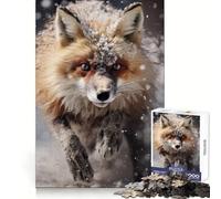 Winter Hunt RedFox in Snow Adult Jigsaw1000 Pieces Clear Thinking Restful Escape Precise Edges (38x26cm)