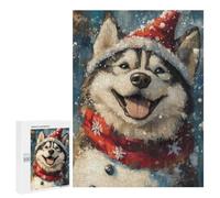 Winter Husky Fun Puzzle 1000 Teile Schwer Puzzle Spielzeug Lernspiel Impossible Herausforderungsspielzeug Für Erwachsene Kinder 500 PCS