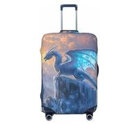 Winter Ice Mountain White Dragon Travel Luggage Covers - Elasticity Suitcase Covers Protector for Luggage 18-32 Inch