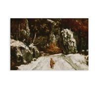Winter in The Jura by Gustave Courbet Realism Symbolism Romanticism Prints Posters Canvas Deco Paintings Wall Art For Office Living Room Unframe 12" L