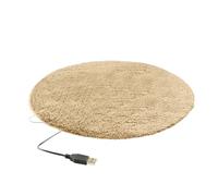 Winter Indoor Pet Heating Pad for Cats Warm Comfort Heated Bed Thermostat Control Energy Efficient Cozy Winter Pet Supplies (Beige, 40x40x3cm)