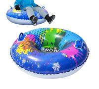 Winter Inflatable Snow Sled With Handles, Ergonomic Thickened PVC Snow Tube Sledge, Non Slip And Design Anti Tipping Mechanism, Winter Outdoors Sports Equipment For Kids And Adults
