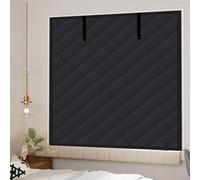 Winter Insulated Window Cover Blanket, Window Insulation kit for Winter, Cold Weather Thermal Curtain for drafty Windows, Conserve Heat, Winterizing Black(Black,39x55in/100x140cm)