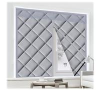 Winter Insulated Window Cover Window Insulation Kit Cold Weather Thermal Curtain with Heavy Cotton for Winterizing Windows in Home RV Basement(Grey,60cm*60cm)