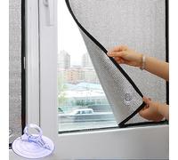 Winter Insulated Window Curtain Customised Suction Cup Blackout Insulation Film Kit Thermal Insulated Window Cover for Keeping Warm Weatherproofing Windows Film No Drill Easy to Install