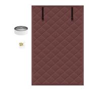 Winter Insulated Window Curtain, Thermal Window Seal Cover Kit for Winter Keeping Warm, Oxford Insulation Window Blanket for Bedroom RV Garage Patio Energy Saving(Coffee,80x90cm)