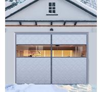 Winter Insulation Set for Garage Doors,Magnetic Thermally Insulated Garage Door Curtain Weatherproof, Windproof and Soundproof,Thermal Insulation Curtain183cm-549cm,Gray1,W213xH213cm
