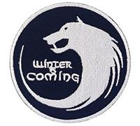 Winter is Coming Game of Thrones House Stark Wolf Iron Sew On Embroidered Patch