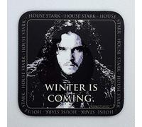 Winter Is Coming - Jon Snow from Game of Thrones - Drinks Coaster - Hardboard - 9cm x 9cm - Gloss Finish