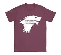 Winter is Coming Mens T-Shirt XX-Large Maroon Game of Thrones Cool Quote Slogan Present