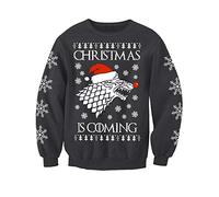 Winter Is Coming Thrones Inspired Christmas Jumper Sweatshirt Grey (UK, Alpha, XL, XXL, Regular, Regular, Grey)