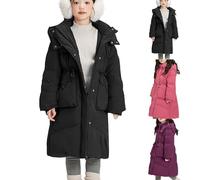 Winter Jackets for Girls Long Waterproof Insulated Hooded Winter Coat Teen Outdoor Windproof Outerwear Parka Snow Coats