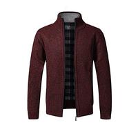Winter Jackets for Men Clearance Mens Sweater Cardigans Full Zip Knitted Long Sleeve Sweaters Coatigan Jacket Casual Stand Collar Sweatshirt Coats Outwear Fall Outfits With Pocket