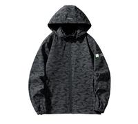 Winter Jackets for Men Hiking Jacket Clearance,Men Solid Long Sleeve Full Zipper Hooded Cardigan Lightweight Thin Coat 2024 Outdoor Casual Sport Mountain Warm Coats with Pockets Outwear M-8XL