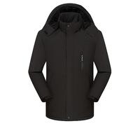 Winter Jackets for Women UK Clearance Windproof Thickened Fleece Softshell Jackets Solid Full Zip Long Sleeve Detachable Cap Coats Outdoor Casual Climbing Sports Coats Windproof Warm Raincoats M-6XL