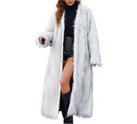 Winter Jackets for Women UK Clearance Women's Coats Faux Furry Jacket Fall Fashion Open Front Cardigan Long Shaggy Warm Winter Coat Outerwear Oversized Fuzzy Fleece Jacket