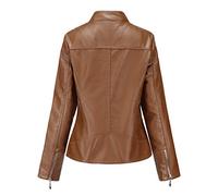 Winter Jackets for Women Uk Long-Sleeved Jacket, Gothic Jackets, Windbreaker Warm Waterproof Top Classic Autumn Overcoat Motorcycle Biker Motorbike Coat Casual Fitted Slim Tops