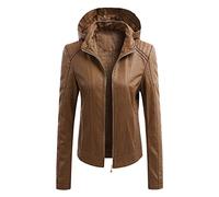 Winter Jackets for Women Uk Long-Sleeved Jackets, Classic Jacket, Waterproof Warm Windbreaker Tops Racing Oversized Gothic Top Fitted Slim Outdoor Coat Faux Leather Classic-Fit Overcoat