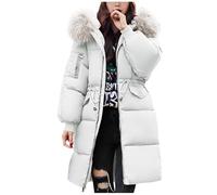 Winter Jackets For Women Uk: Waterproof Coat Zipper Long Jacket Ladies Windproof Parka Jacket Plus Size Hooded Quilted Outwear Coat Lightweight Padded Thermal Warm Overcoat With Pockets M-3XL