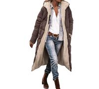 Winter Jackets for Women UK, Waterproof Longline Coat with Attached Hood, Warm Thermal Insulated Parka for Extreme Cold Weather