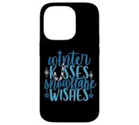 winter kisses snowflake wishes fun cold frozen season lover Case for iPhone 14 Pro