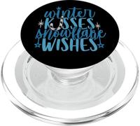 winter kisses snowflake wishes fun cold frozen season lover PopSockets PopGrip for MagSafe
