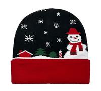 Winter Knit Hat - Warm Cozy Beanie for Christmas Holiday, Outdoor Winter Activities, Cold Weather, Adults