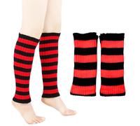 Winter Knit Leg Warmers for Women, Multicolored Girls Leg Warmers Footless Slouch Socks 80s Retro Dance Ballet Fancy Dress Hen Party Warm Athletic Stretch Knee High Socks