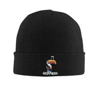 Winter Knitted Beanie Hat for Guinness Toucan Black Cap Soft Acrylic Wool Blend, Stretchable Warm Unisex Hats