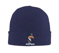 Winter Knitted Beanie Hat for Guinness Toucan Navy Blue Cap Soft Acrylic Wool Blend, Stretchable Warm Unisex Hats